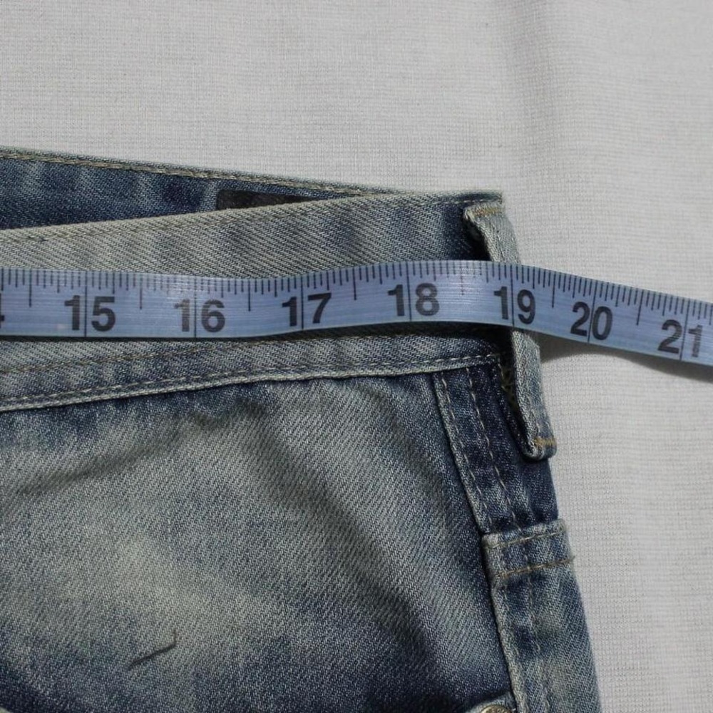 Mens Buffalo David Y2K Skater Grunge Punk Baggy Straight Fit Light Wash Jeans - Picture 5 of 8